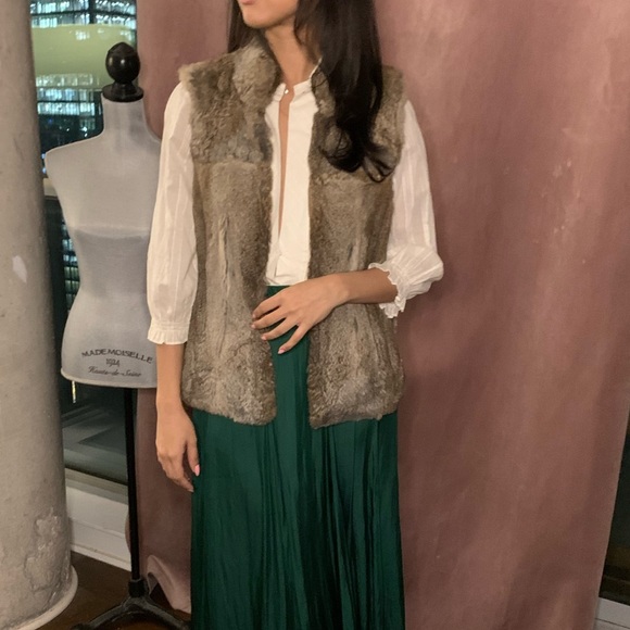 Vintage Michael Kors Real Rabbit Fur Vest - Picture 1 of 9